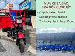 Mua xe ba gác trả góp giúp bạn sở hữu xe ba bánh dễ dàng mà không cần nhiều chi phí ban đầu