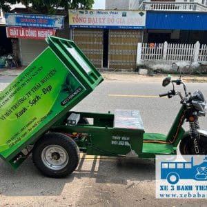 Xe ba gác điện chở rác thân thiện với môi trường, nhỏ gọn, kiểu dáng bắt mắt