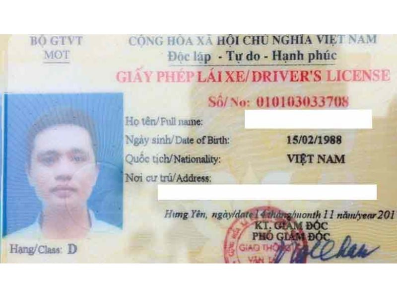 Bằng lái xe hạng D
