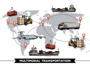 Vận tải đa phương thức là hình thức vận tải kết hợp ít nhất 2 phương thức vận chuyển
