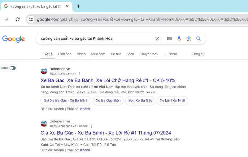 Hướng dẫn tìm kiếm địa chỉ bán xe ba bánh tại Khánh Hòa