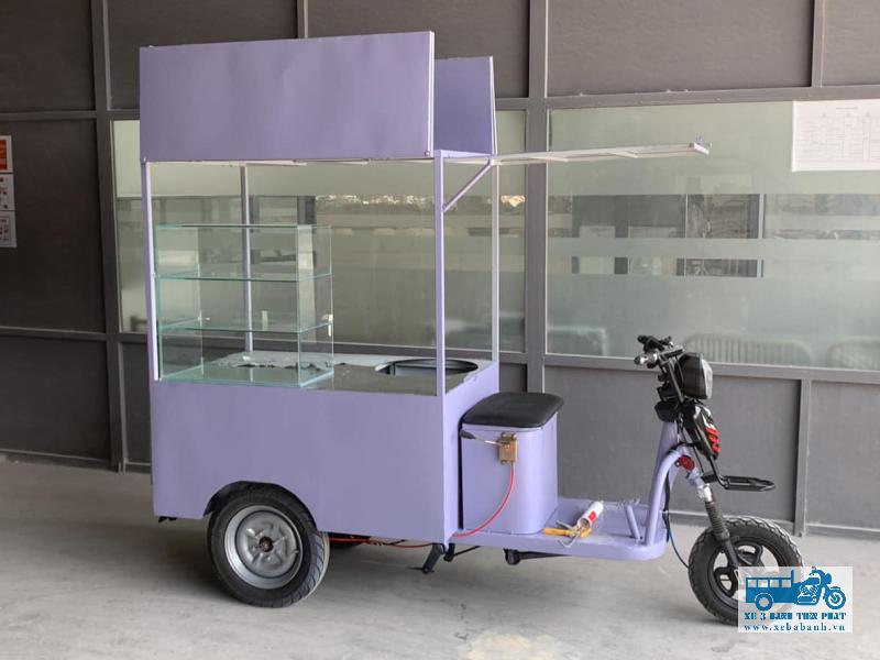 Xe ba bánh điện bán hàng rong mẫu số 1