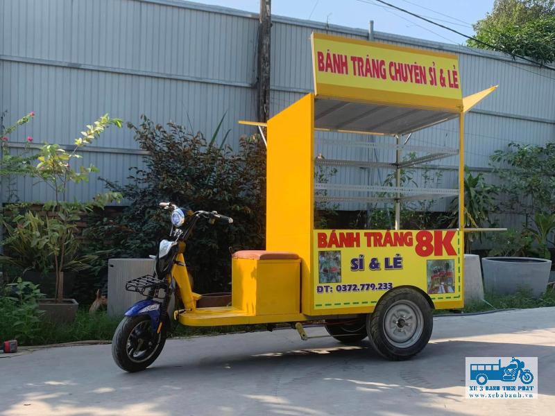 Xe ba bánh điện bán hàng rong mẫu số 2