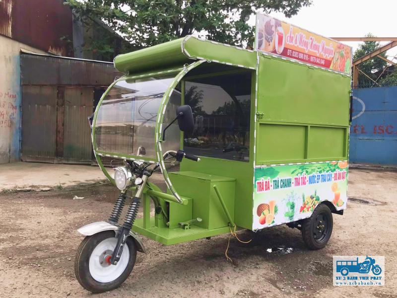 Xe ba bánh điện bán hàng rong mẫu số 4