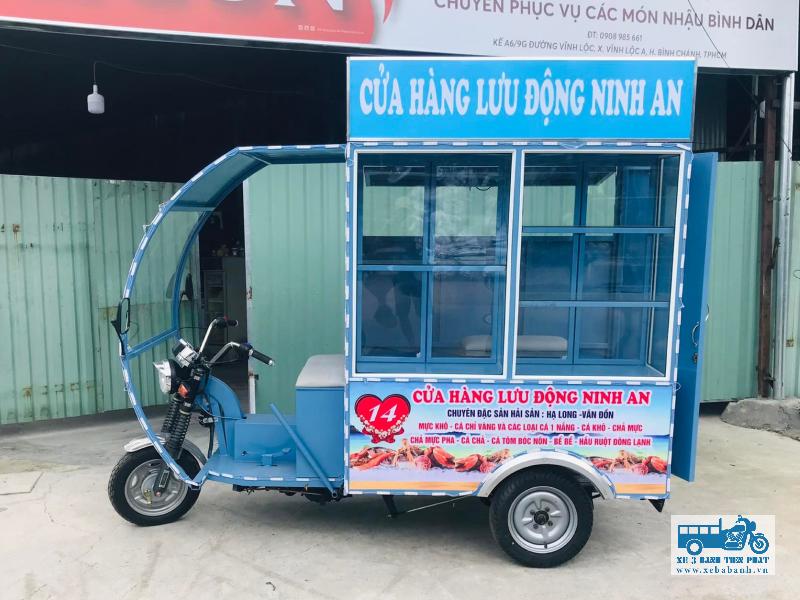 Xe ba bánh điện bán hàng rong mẫu số 5