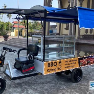 Xe ba bánh điện bán hàng rong mẫu số 8