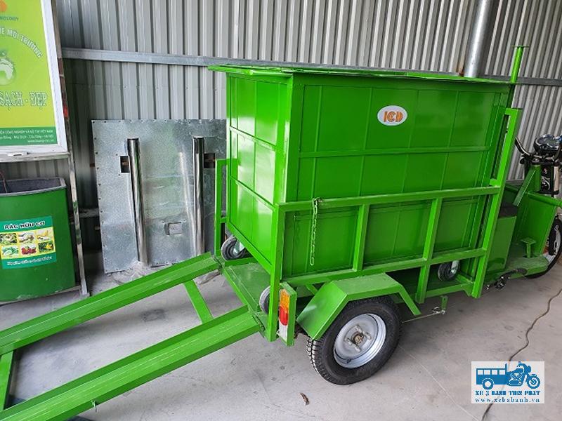 Xe ba bánh điện chở rác mẫu số 5