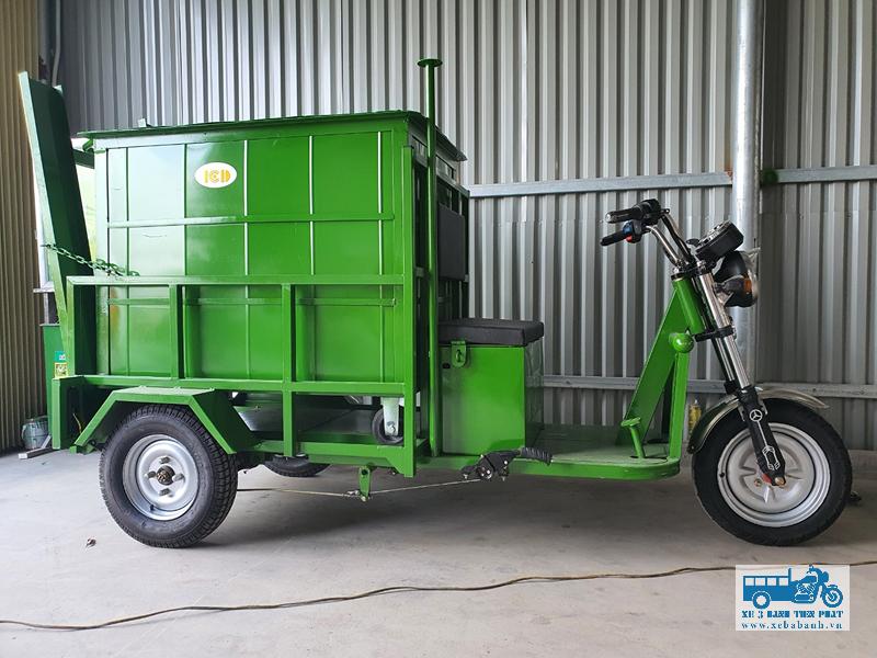 xe ba banh dien cho rac Xe ba bánh diện chở rác