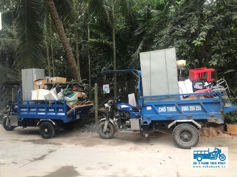 Sử dụng xe ba bánh cũ vận chuyển được mọi loại hàng hóa mà giá thành lại rẻ hơn xe mới
